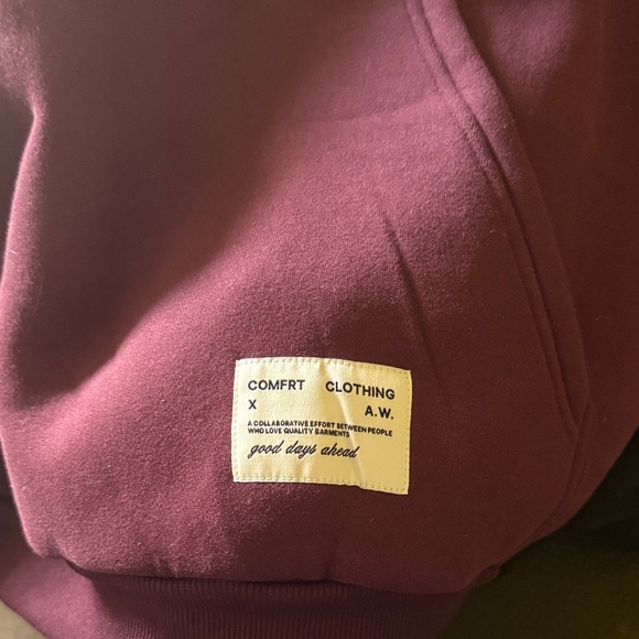 Comfrt Clothing Women's Burgundy oversized Sweatshirt L - Picture 3 of 6